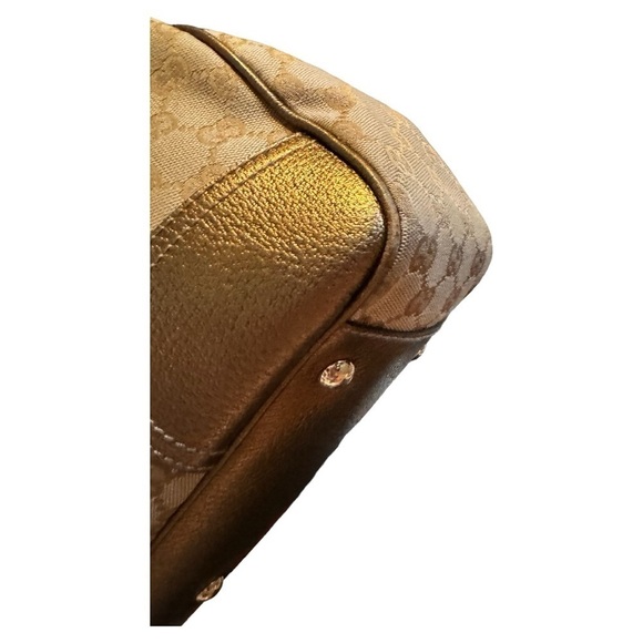 AUTHENTIC GUCCI GOLD ORIGINAL GG CANVAS PRINCY TOTE. - Picture 16 of 17